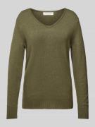 Christian Berg Woman Strickpullover mit abgerundetem V-Ausschnitt in O...