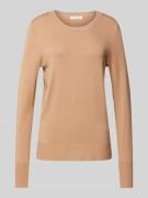 Christian Berg Woman Strickpullover mit Rundhalsausschnitt in Camel Me...