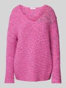 Christian Berg Woman Strickpullover mit V-Ausschnitt in Fuchsia, Größe...