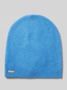 Seeberger Beanie mit Label-Detail in Blau, Größe 1