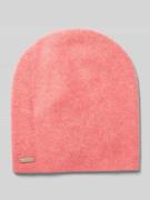 Seeberger Beanie mit Label-Detail in Pink, Größe 1