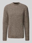 CK Calvin Klein Strickpullover mit Stehkragen in Beige, Größe L