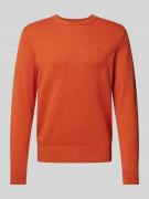 Tommy Hilfiger Strickpullover mit Logo-Stitching Modell 'PIMA' in Oran...