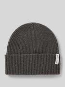 Marc O'Polo Beanie mit Schurwolle in Ripp-Optik in Anthrazit Melange, ...