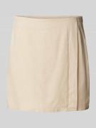 Only High Waist Leinenrock in Wickel-Optik Modell 'BRIE-CARO' in Sand,...