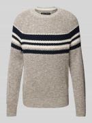 Marc O'Polo Regular Fit Strickpullover aus strukturiertem Mouliné-Baum...