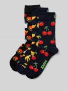 Happy Socks Socken mit Motiv-Print im 3er-Pack in Blau, Größe 36-40