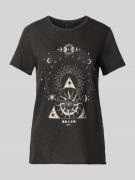 Only T-Shirt mit Motiv- und Statement-Print Modell 'LUCY' in BLACK, Gr...