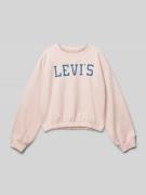 Levi’s® Kids Sweatshirt mit Label-Print in Hellrosa, Größe 152