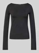 WEEKDAY Longsleeve mit U-Boot-Ausschnitt Modell 'Annie' in Black, Größ...