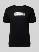 Guess T-Shirt mit Label-Details in Black, Größe S