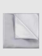 Monti Fein strukturiertes Einstecktuch aus Seide in Silber, Größe 1