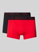 HOM Boxershorts mit elastischem Label-Bund im 2er-Pack in Rot, Größe X...