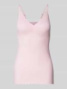 Skiny Trägertop mit Wellensaum in Rose, Größe 36