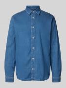 Jack & Jones Premium Jeanshemd mit Kentkragen Modell 'REGENT' in Blau,...