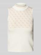 Guess Tanktop mit Turtleneck in Offwhite, Größe L