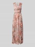 Guess Midikleid mit floralem Print Modell 'GILDA' in Rosa, Größe L