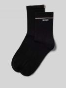 BOSS Socken mit Label-Stitching Modell 'Iconic' im 2er-Pack in Black, ...