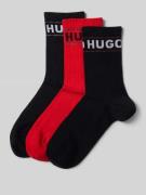 HUGO Socken mit Label-Schriftzug im 3er-Pack in Black, Größe 36-42