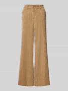 Cambio Wide Leg Cordhose mit Gürtelschlaufen in Camel, Größe 44