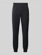 HUGO Slim Fit Sweatpants mit Label-Patch Modell 'Laze' in Black, Größe...