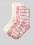 camano Socken mit Teddyfell im 3er-Pack in Rosa, Größe 1