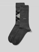 JOOP! Collection Socken mit geripptem Abschluss im 2er-Pack in Anthraz...