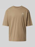 PUMA PERFORMANCE T-Shirt mit Label-Stitching in Beige, Größe L