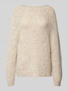 MAX&Co. Strickpullover mit Rundhalsausschnitt Modell 'BERTA' in Offwhi...