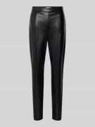 Patrizia Pepe Skinny Fit Hose in Leder-Optik in Black, Größe 32