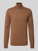 JOOP! Collection Rollkragenpullover aus reiner Schurwolle mit Teilungs...