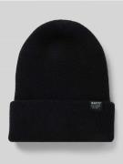 Barts Beanie mit Label-Detail Modell 'KINABALU' in Black, Größe 1