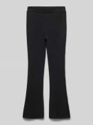 Garcia Flared Leggings mit Label-Patch in Black, Größe 158