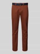 MCNEAL Slim Fit Chino mit Gürtel in Hazel Melange, Größe 110