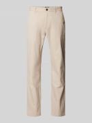 MCNEAL Slim Fit Chino mit Strukturmuster in Beige, Größe 42