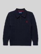 Polo Ralph Lauren Kids Strickpullover mit Logo-Stitching in Marine, Gr...