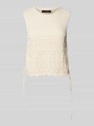 Vero Moda Stricktop mit Lochmuster Modell 'BALI' in Beige, Größe L