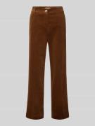 Christian Berg Woman Loose Fit Cordhose mit gelegten Falten in Cognac,...