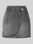 Vero Moda A-Linie Jeansrock in Wickel-Optik 'BETTY' in Mittelgrau, Grö...