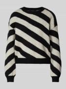 Vero Moda Strickpullover mit diagonalem Streifenmuster Modell 'LARA' i...