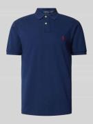 Polo Ralph Lauren Poloshirt mit Label-Stitching in Marine, Größe XL