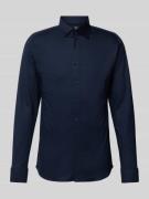Desoto Slim Fit Businesshemd aus Baumwolle in Marine, Größe S