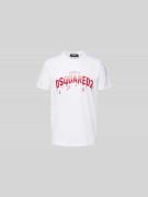 Dsquared2 T-Shirt mit Label-Print in Weiss, Größe M