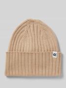 OPUS Beanie mit Label-Detail Modell 'Adela' in Beige, Größe 1