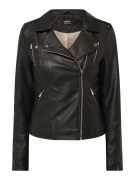 Only Bikerjacke in Leder-Optik Modell 'Gemma' in Black, Größe 34