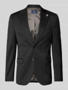 MCNEAL Slim Fit 2-Knopf-Sakko mit Brustleistentasche in Black, Größe 5...