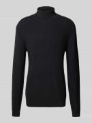 JAKE*S STUDIO MEN Strickpullover mit Rollkragen in Black, Größe XL