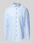Jake*s Slim Fit Business-Hemd in Premiumqualität mit Kentkragen in Ble...