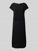 Tom Tailor Empire Midikleid mit plissiertem Rock in Black, Größe 36