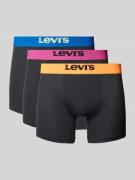 Levi's® Trunks mit elastischem Logo-Bund im 3er-Pack in Black, Größe M